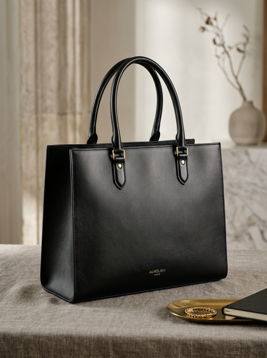 Minimalist Leather Tote Bag